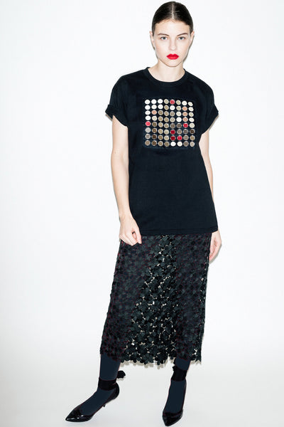 LONG TEE-SHIRT WITH EMBROIDERED MIRRORS